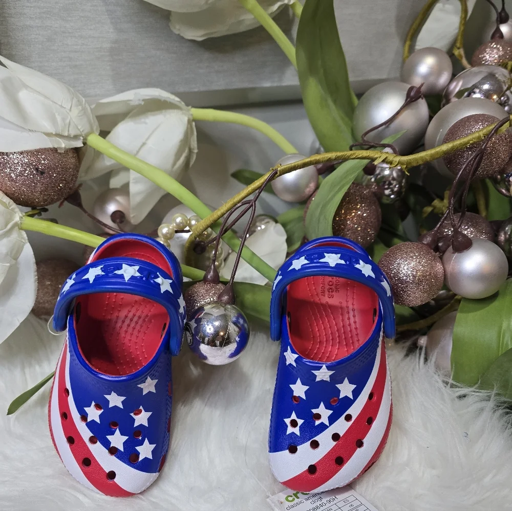 CROCS american flag